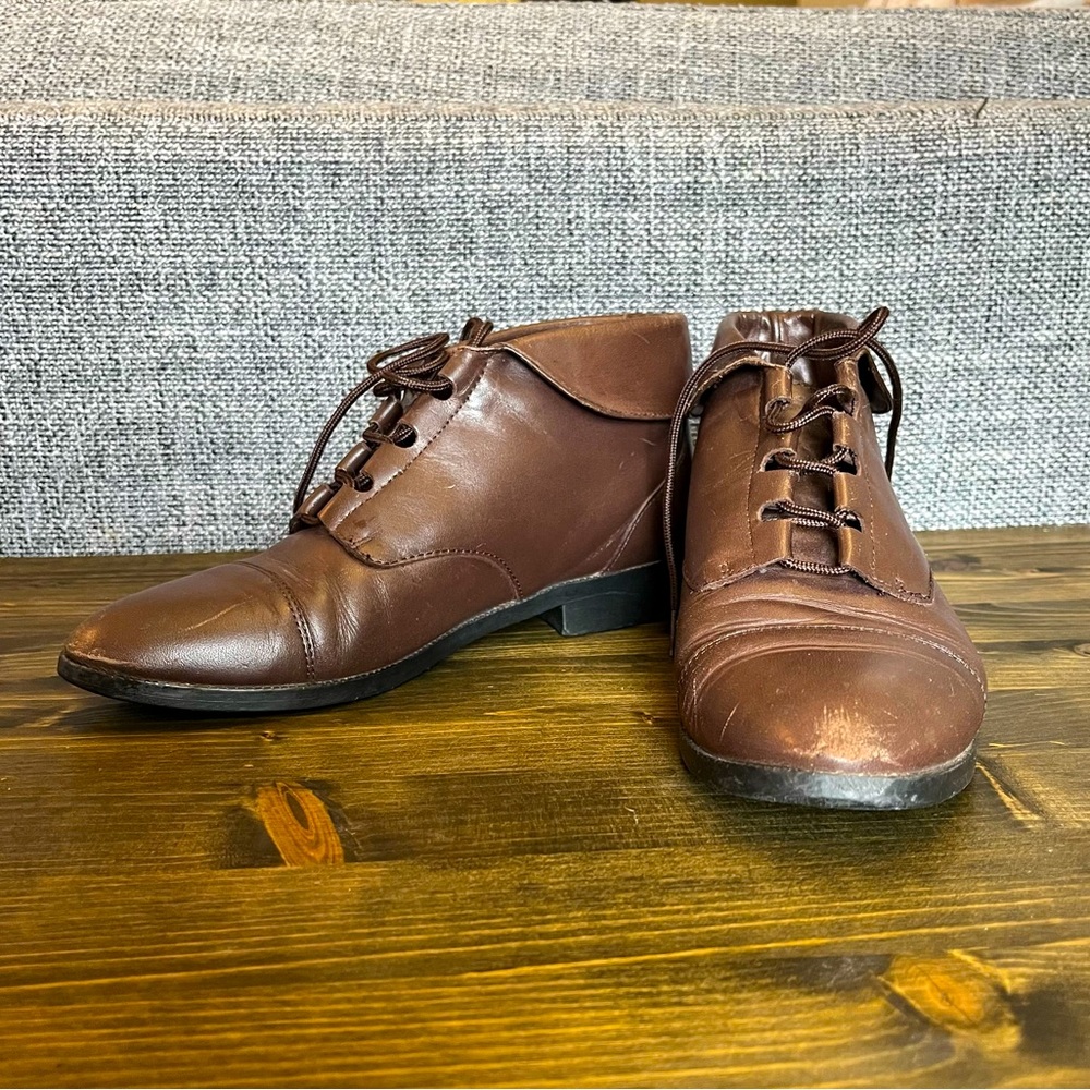 Vintage brown leather booties - Prima Royale size 6